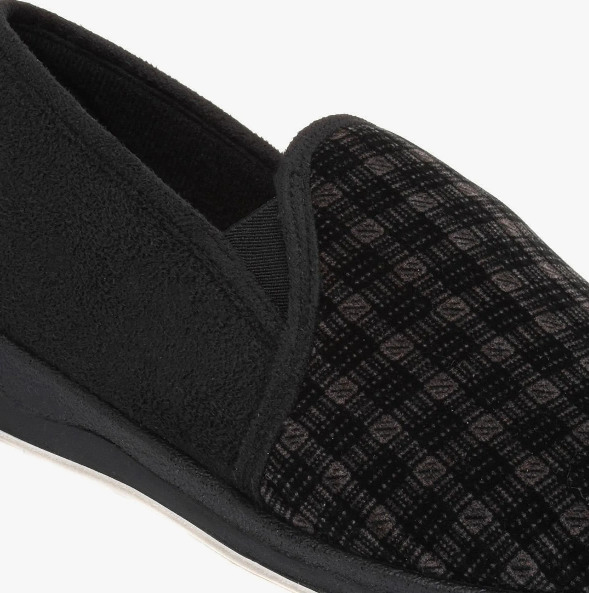 ALBERT Mens Slippers Black Mixed Check sold by Shuperb product image thumbnail 4