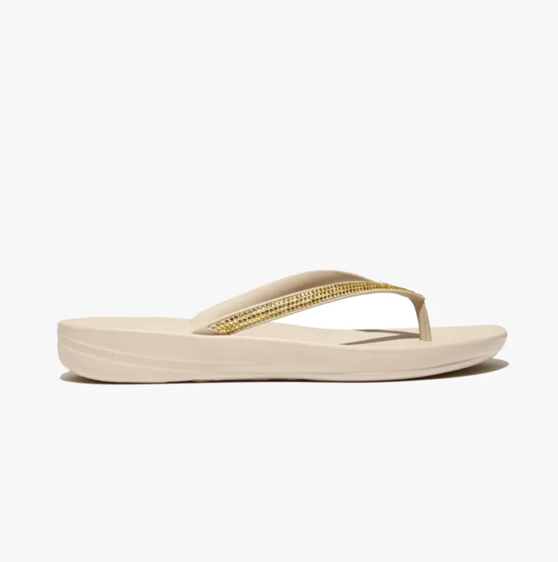 FitFlop IQUSHION SPARKLE Womens Flip Flops Stone Beige sold by Shuperb