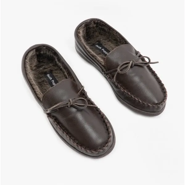 Hush Puppies ACE Mens Leather Mocassin Slippers Brown sold by Shuperb product image thumbnail 3