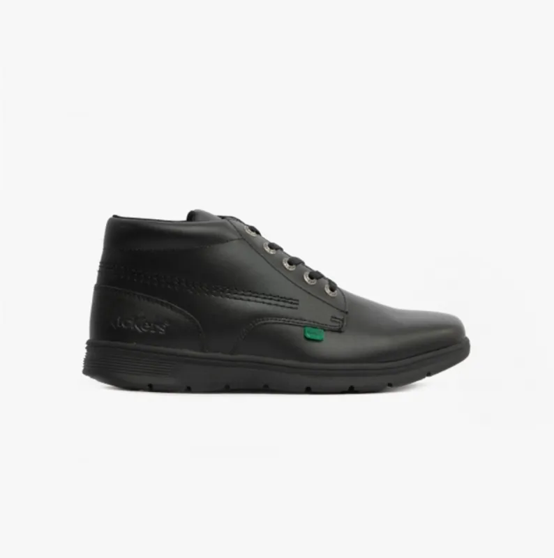 KELLAND LACE BOOT Unisex Leather Boots Black made by Kickers