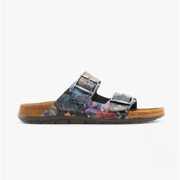 5864 Ladies Leather Mule Sandals Multi sold by Shuperb