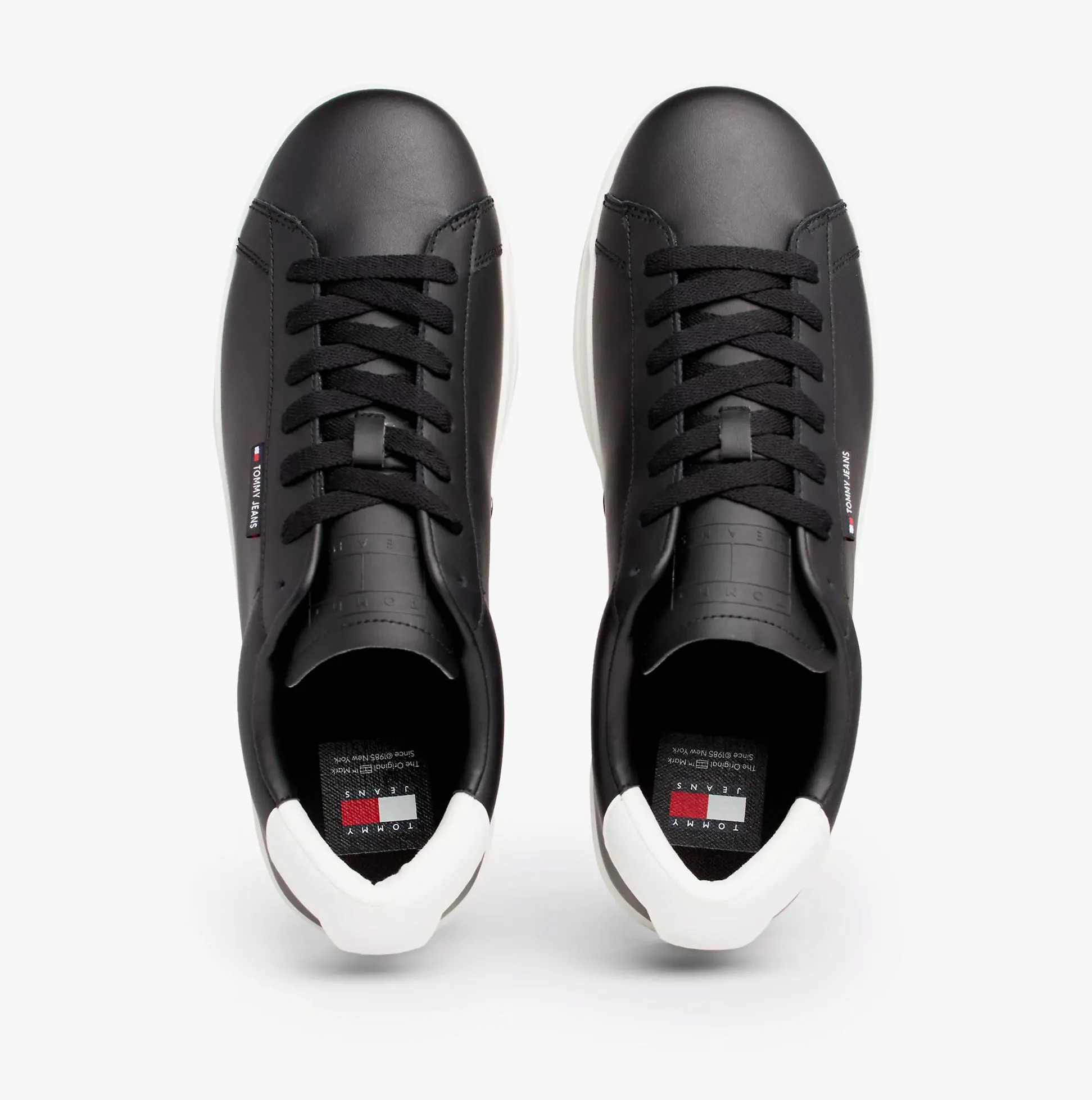 TJM LEATHER LOW CUPS Mens Trainers Black sold by Shuperb product image thumbnail 2