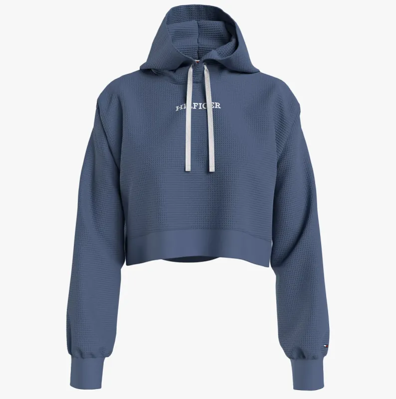 Tommy Hilfiger LONG SLEEVE HOODIE Womens Hoodie Iron Blue made by Tommy Hilfiger