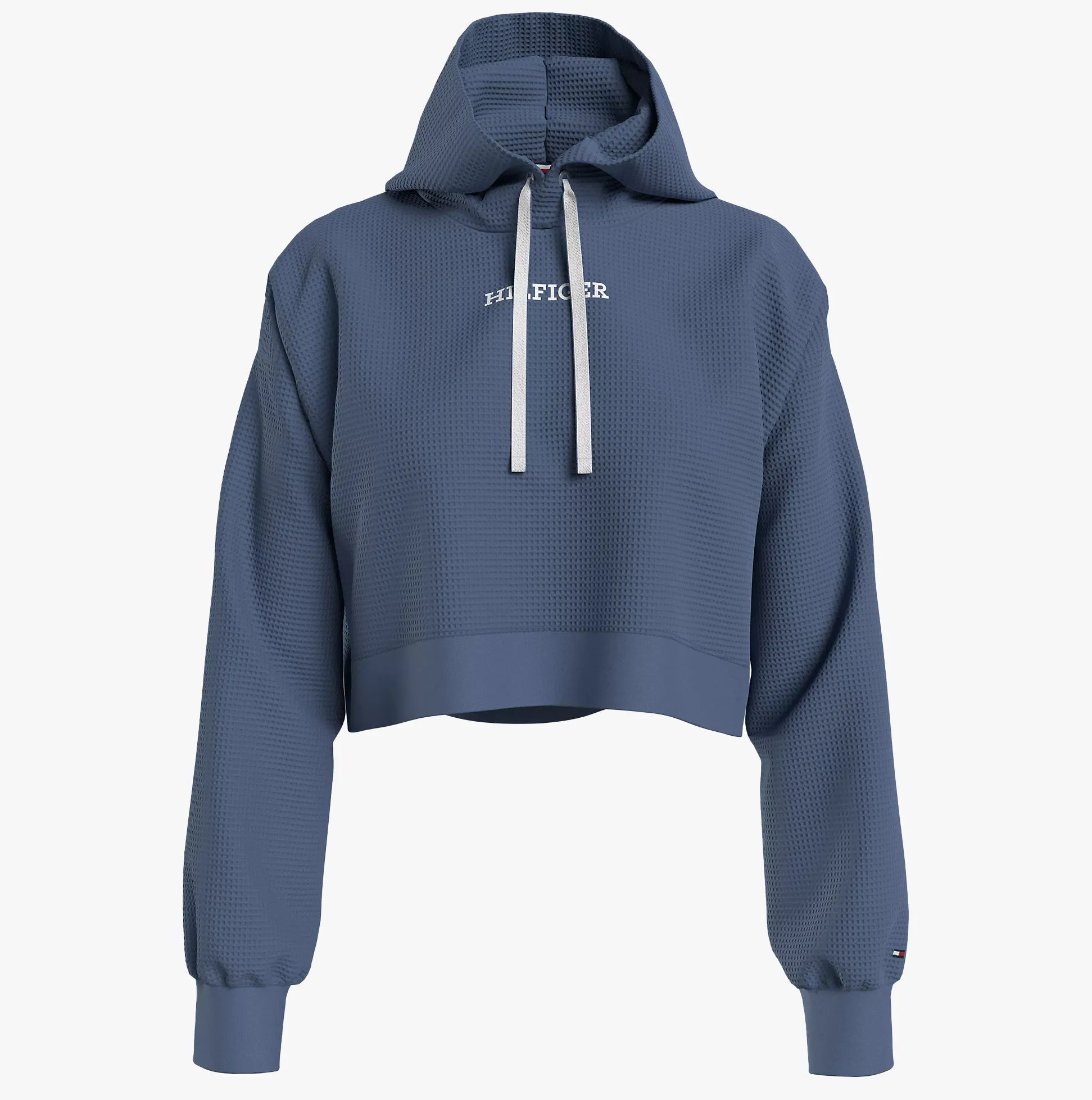 Tommy Hilfiger LONG SLEEVE HOODIE Womens Hoodie Iron Blue sold by Shuperb