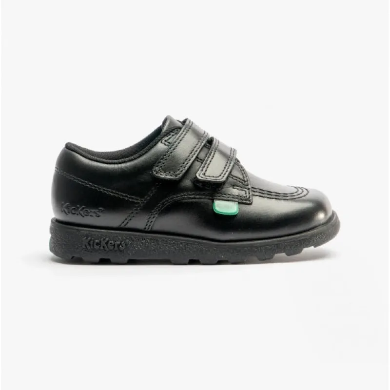 Kickers 114832 FRAGMA LO Boys School Shoes Black sold by Shuperb