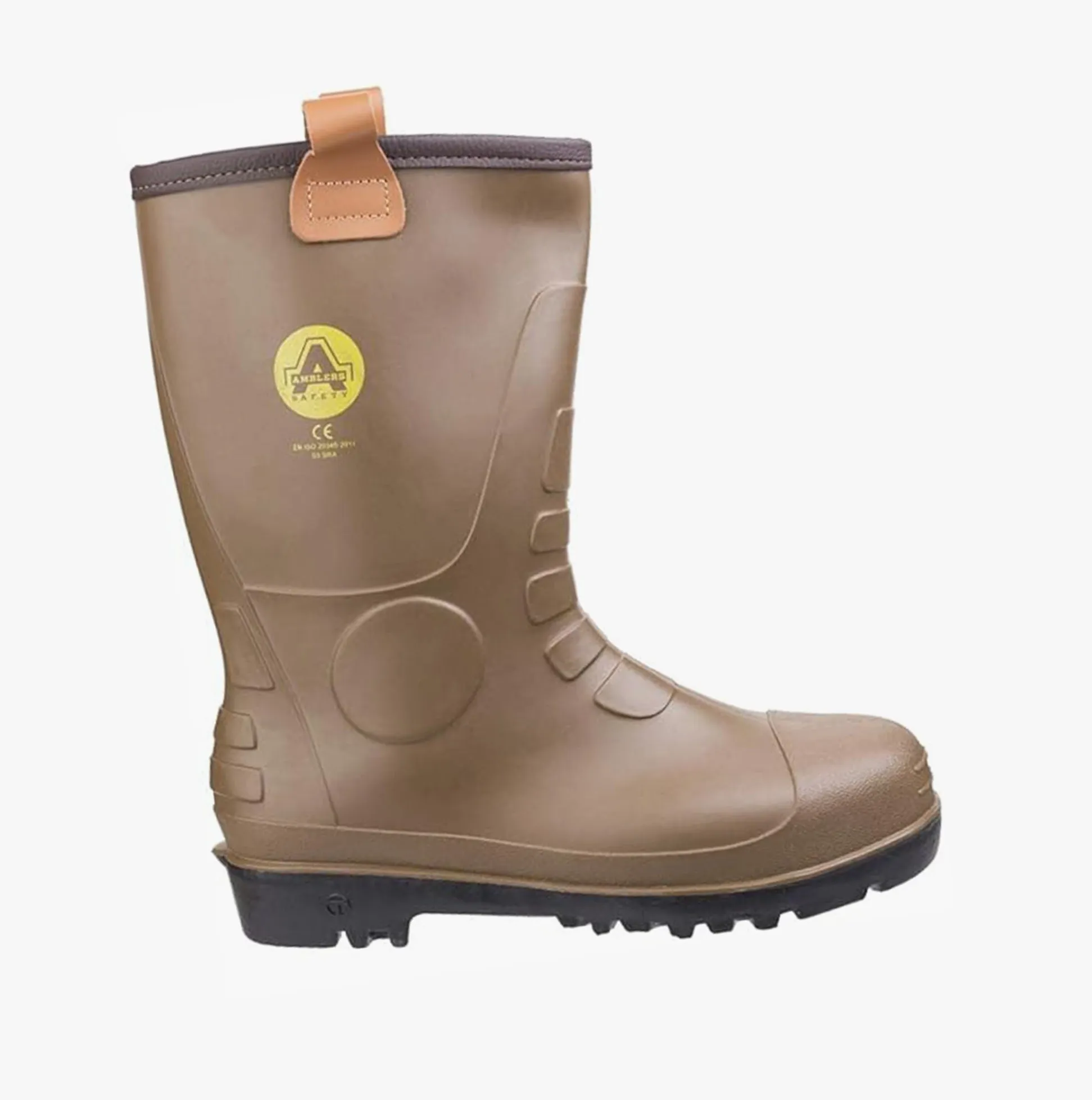 Amblers Safety FS95 Unisex Rigger Safety Boots Wellingtons Tan sold by Shuperb