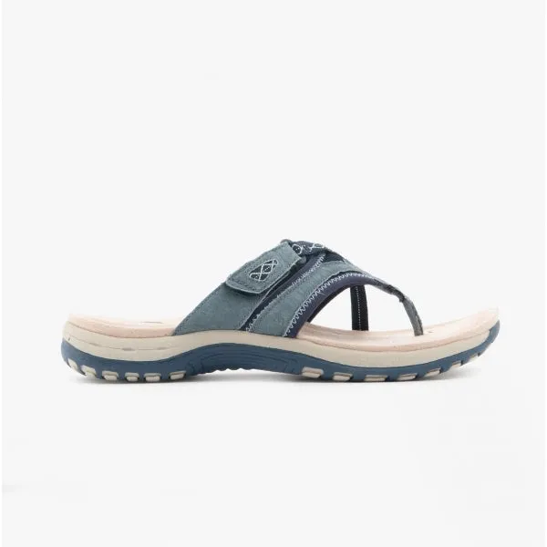 Free Spirit JULIET Womens Toe Post Sandals Navy sold by Shuperb