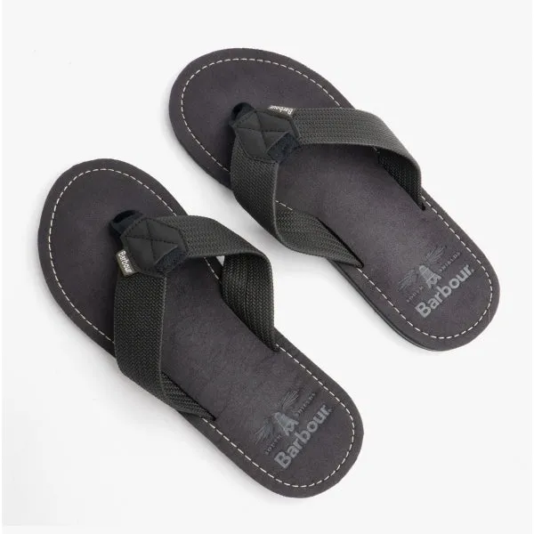 Barbour TOEMAN Mens Flip Flops Black sold by Shuperb