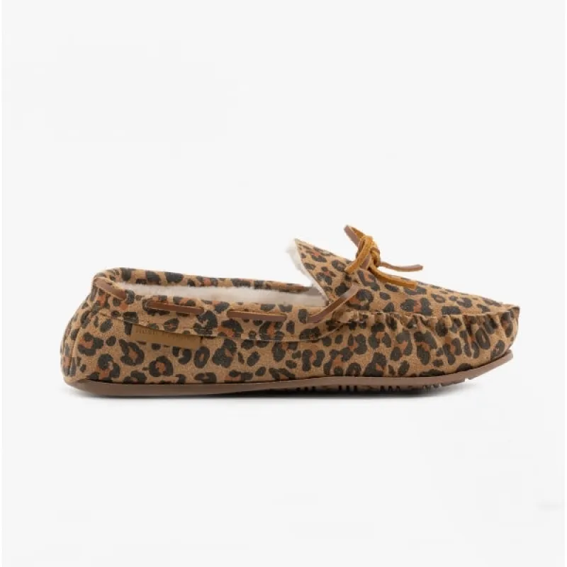 Hush Puppies ALLIE Womens Suede Moccasin Slippers Leopard sold by Shuperb