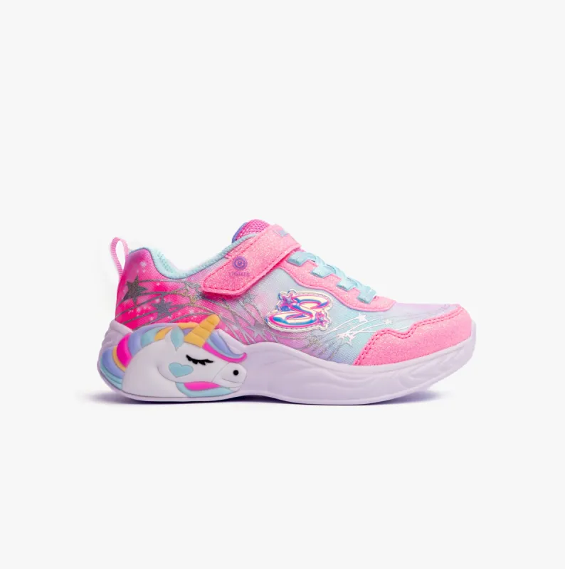 S-LIGHTS: UNICORN DREAMS - WISHFUL MAGIC Girls Trainers Pink sold by Shuperb