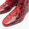 Club Cubano ROMARIO Mens Leather Cuban Heel Boots Python Red sold by Shuperb