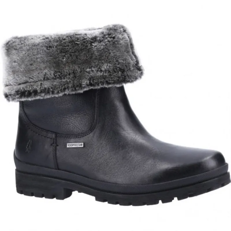 Hush Puppies ALICE Womens Leather Mid-Height Boots Black sold by Shuperb