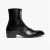 Club Cubano ARNO Mens Leather Cuban Heel Boots Black sold by Shuperb