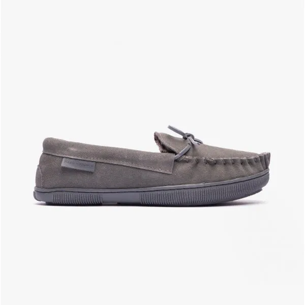 Hush Puppies ACE Mens Suede Slippers Grey sold by Shuperb