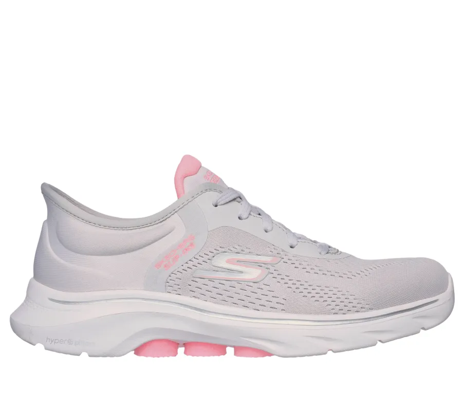 Skechers 125233/GYPK GO WALK 7 - VALIN Womens Trainers Gray/Pink sold by Shuperb