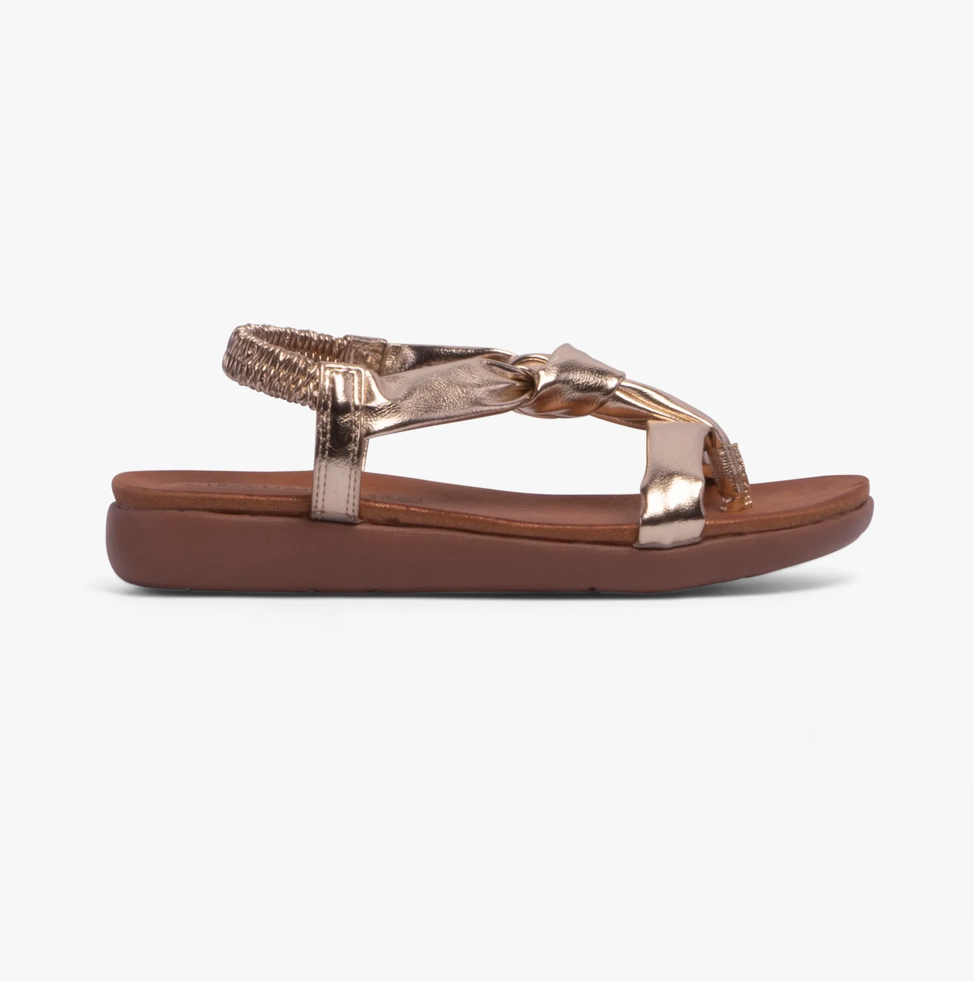 Heavenly Feet BUTTERCUP Womens Sandals Gold sold by Shuperb