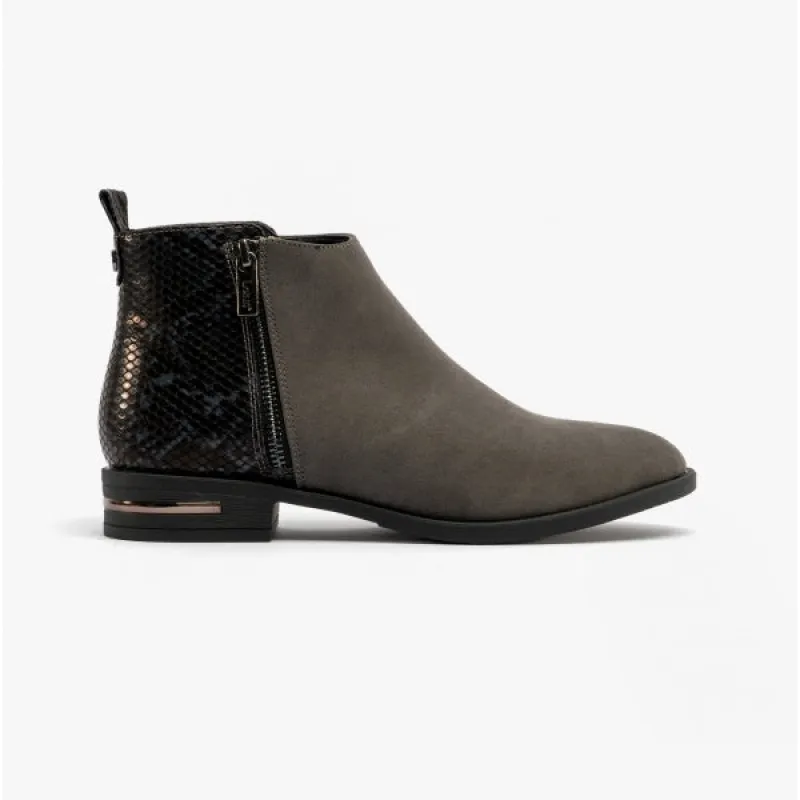 Lotus ANNEKA Womens Boots Grey/Snake made by Shuperb