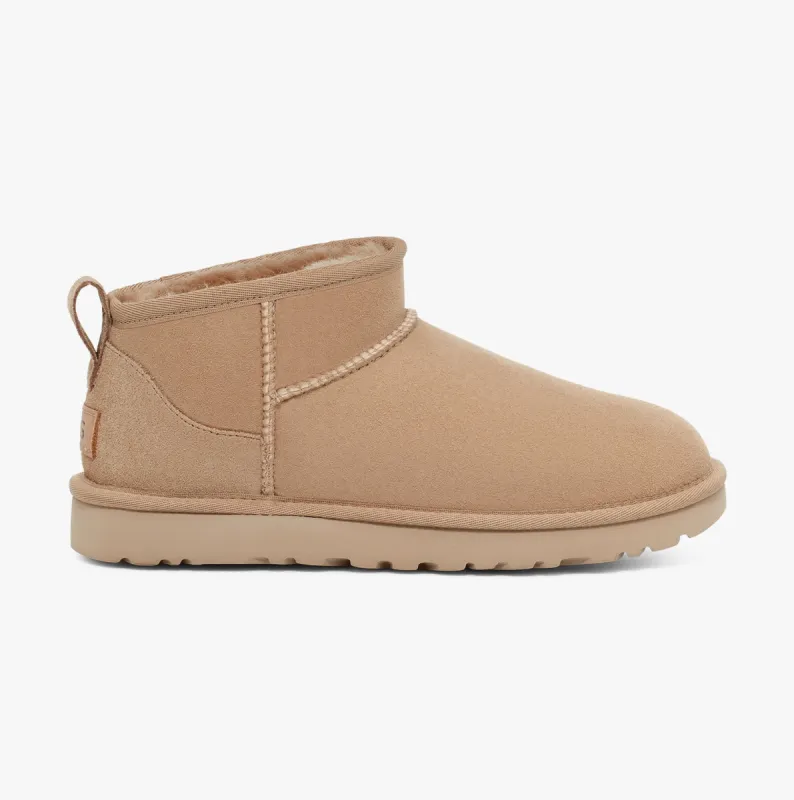 CLASSIC ULTRA MINI Womens Boots Sand sold by Shuperb