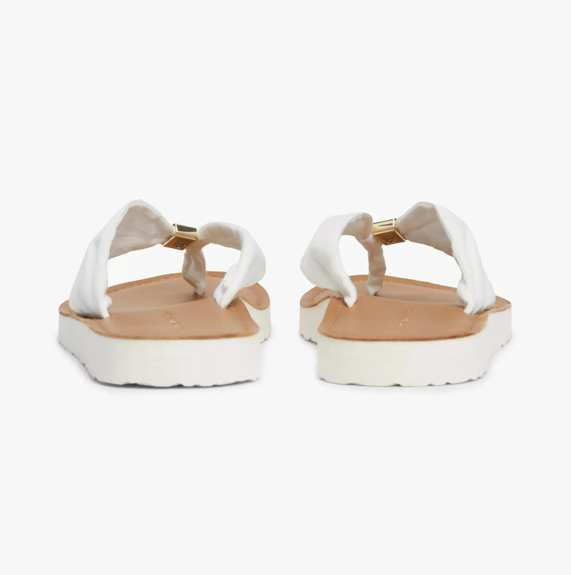 ELEVATED BEACH Womens Flip Flops Ecru sold by Shuperb product image thumbnail 5