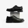 TRISTAN SNR Boys Leather School Shoes Black sold by Shuperb