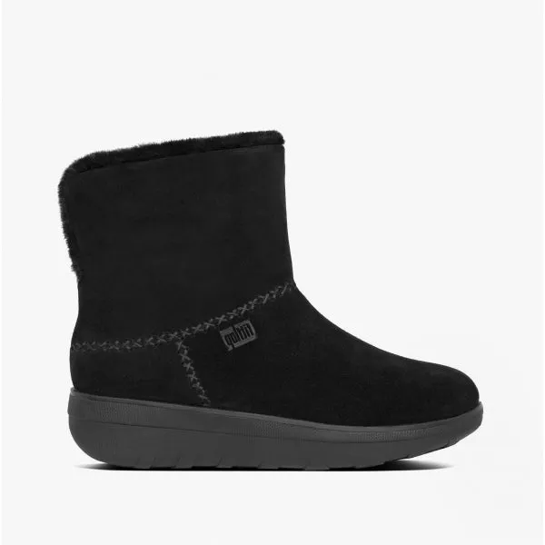 FitFlop MUKLUK SHORTY III Womens Suede Ankle Boots All Black sold by Shuperb