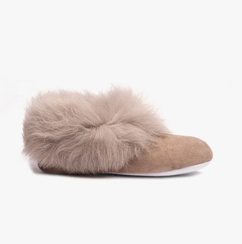 Shepherd ANNELIE Womens Sheepskin Full Slippers Stone sold by Shuperb