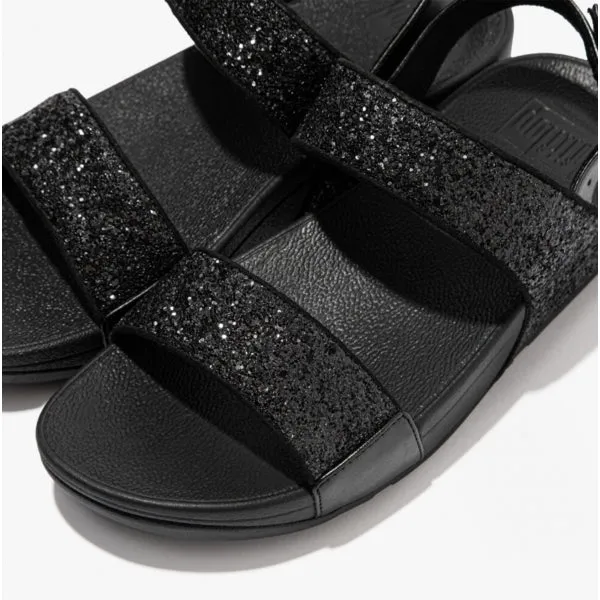 FitFlop LULU GLITTER Womens Back-Strap Sandals Black Glitter sold by Shuperb product image thumbnail 3