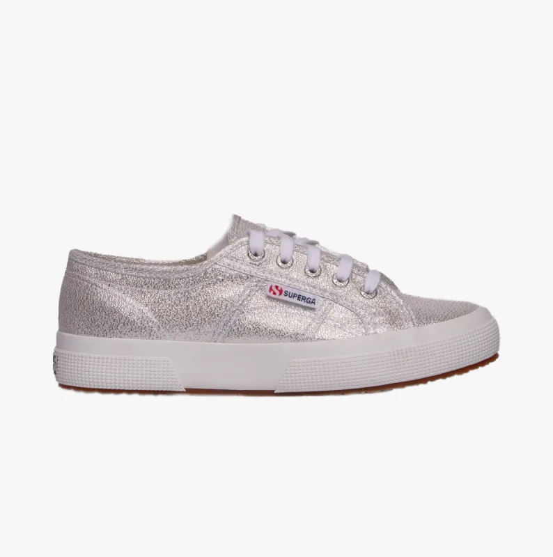 Superga 2750 LAMEW Womens Trainers Grey Silver made by Superga