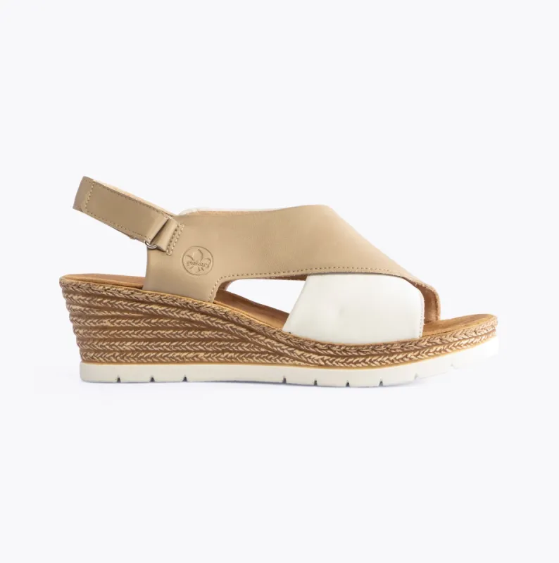 Rieker 61975-62 Womens Sandals Beige sold by Shuperb