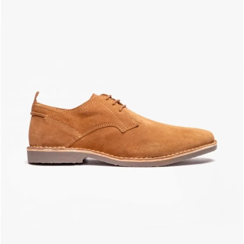 Popps JONAS Mens Suede Desert Shoes Cognac made by Shuperb