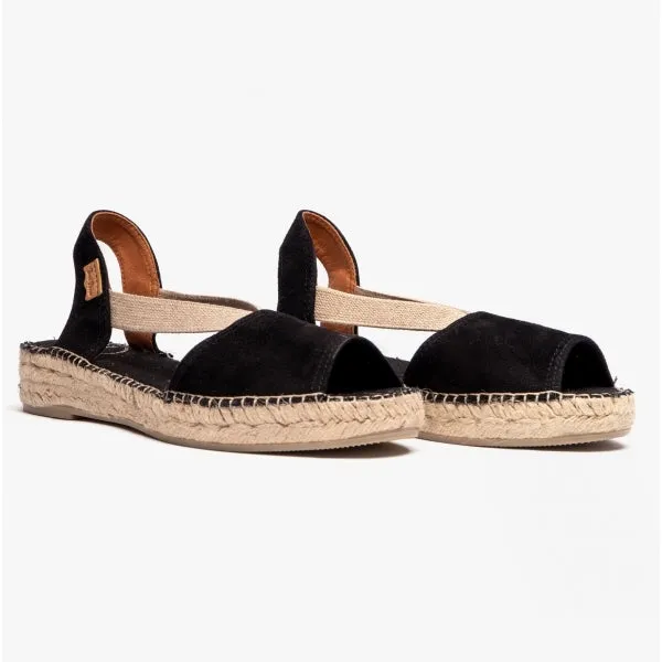 Toni Pons ELLA Womens Suede Open-Toe Espadrilles Black sold by Shuperb product image thumbnail 2