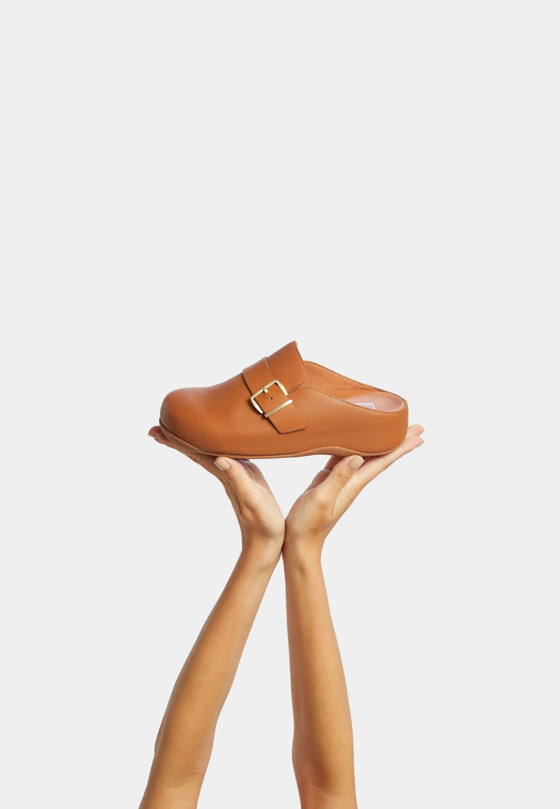 SHUV BUCKLE-STRAP Ladies Leather Clogs Light Tan sold by Shuperb product image thumbnail 3