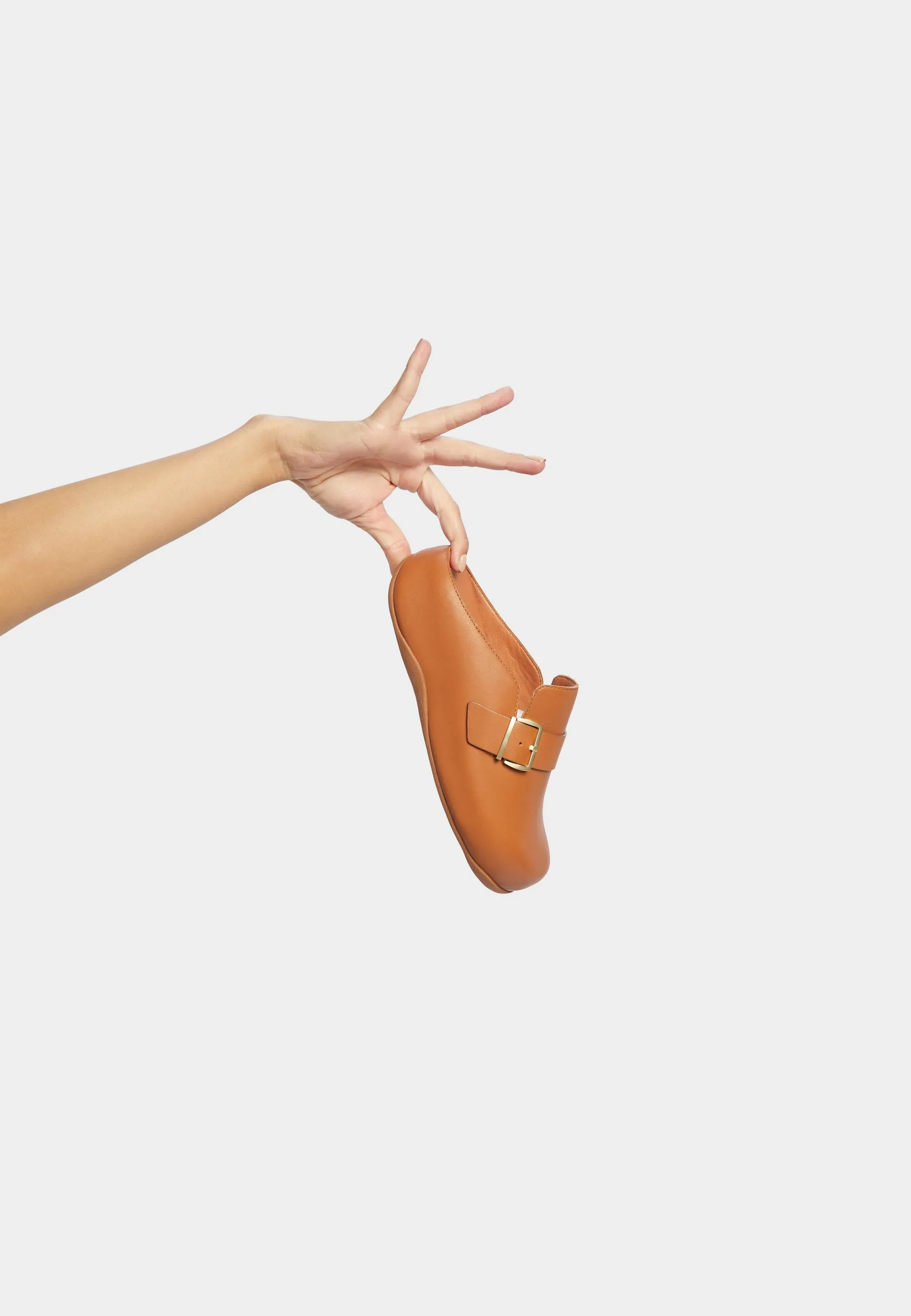 SHUV BUCKLE-STRAP Ladies Leather Clogs Light Tan sold by Shuperb product image thumbnail 4