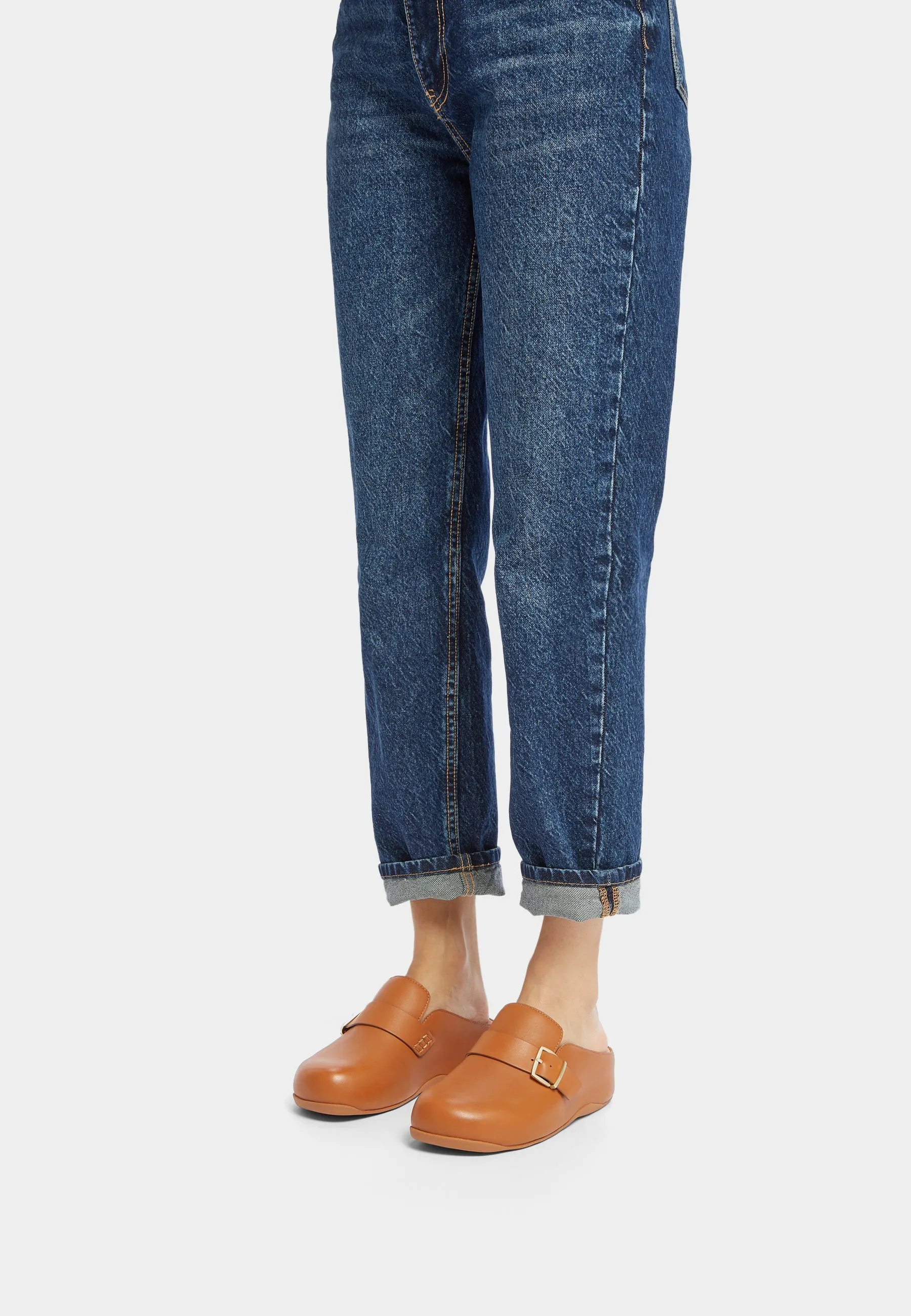 SHUV BUCKLE-STRAP Ladies Leather Clogs Light Tan sold by Shuperb product image thumbnail 2