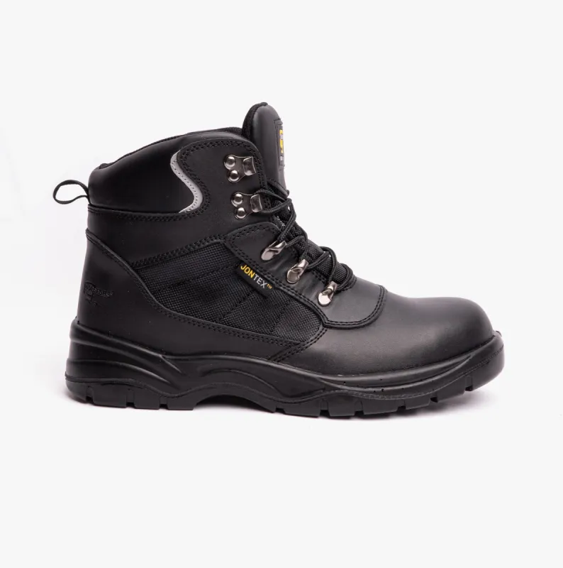 Grafters M161A Unisex Leather Safety Boots Black sold by Shuperb
