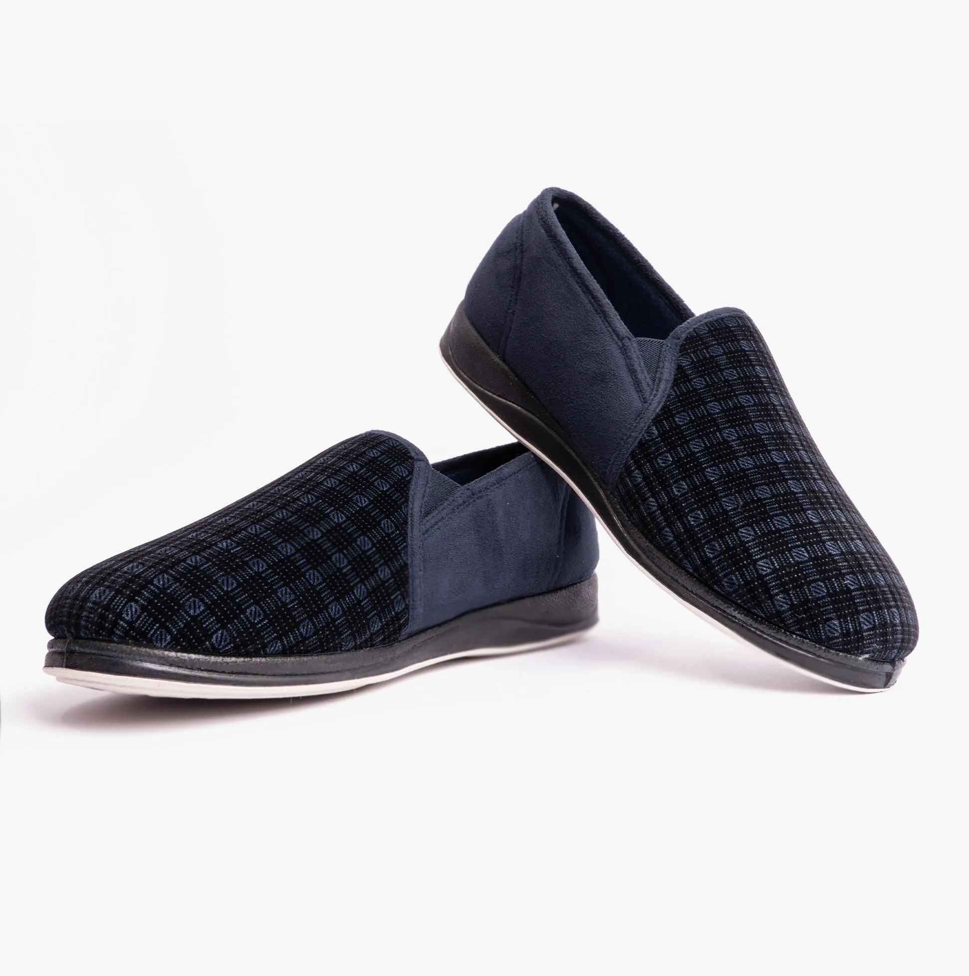 ALBERT Mens (G Fit) Full Slippers Navy Combi sold by Shuperb product image thumbnail 3