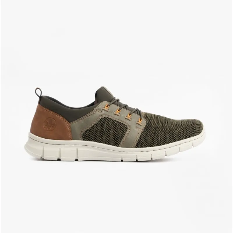 Rieker B7796-54 Mens Trainers Green sold by Shuperb