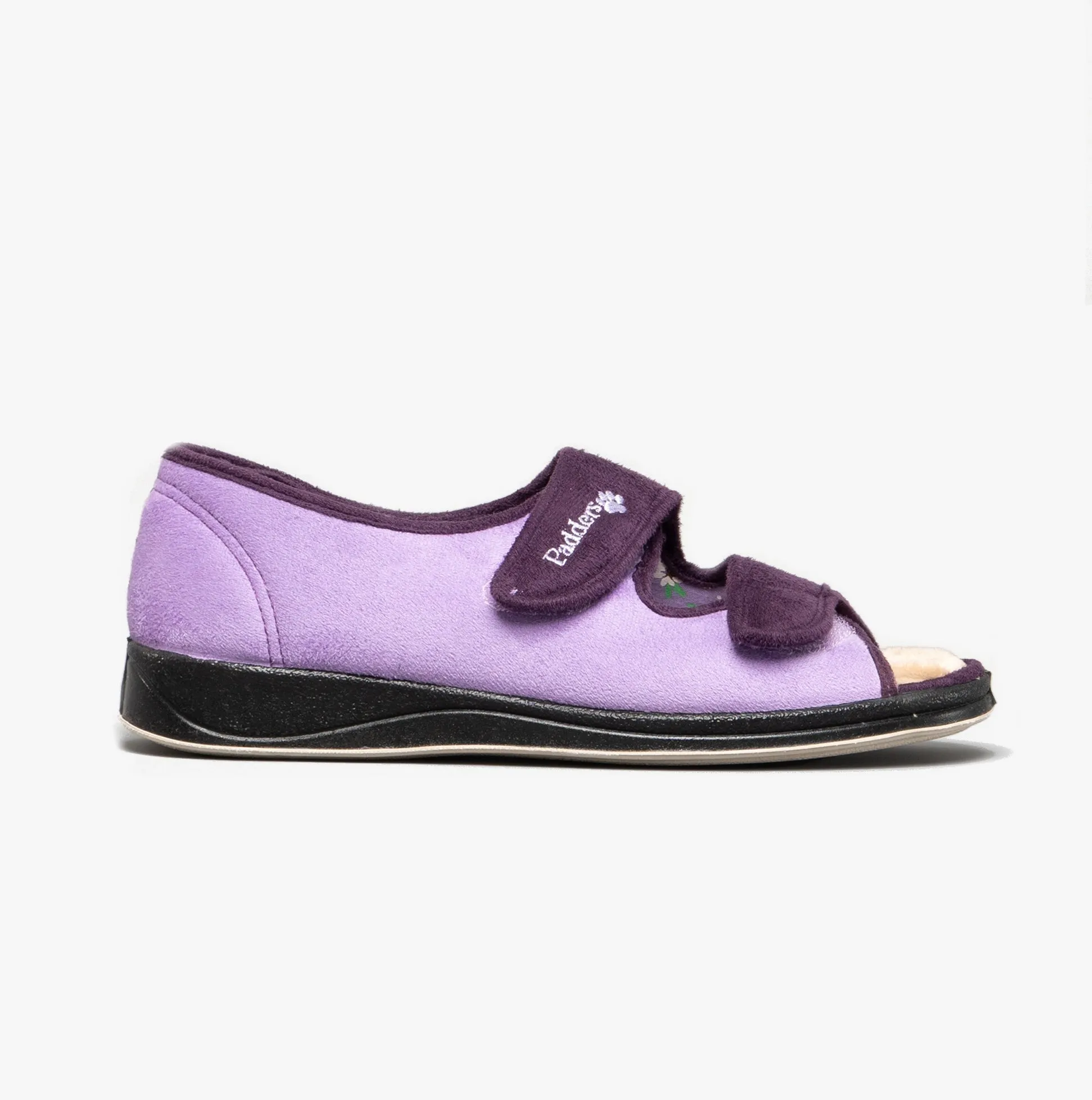 Padders LYDIA Womens (EE Fit) Touch Fasten Slippers Purple/Lilac sold by Shuperb