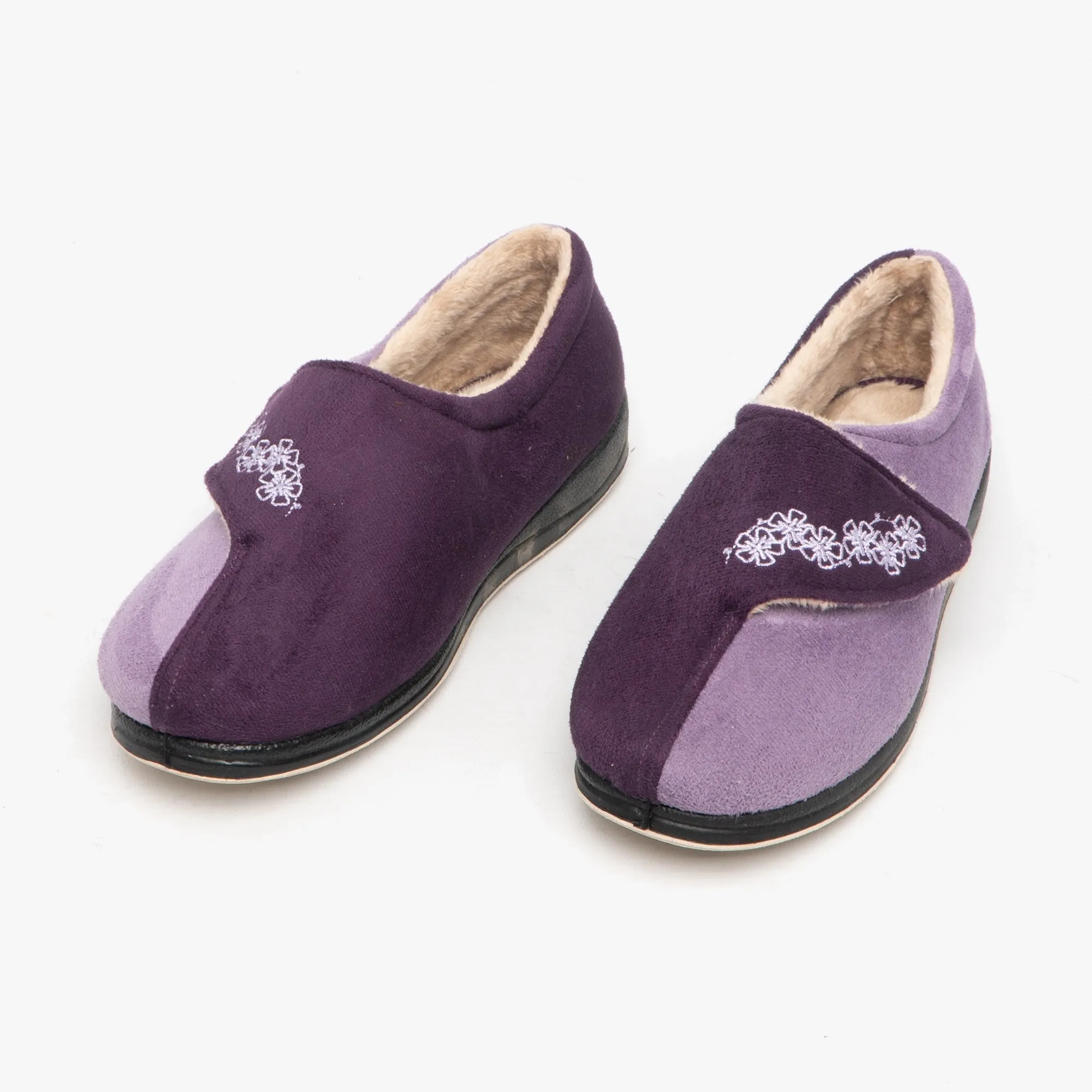 Padders HUG Womens (2E Fit) Touch Fasten Slippers Purple/Lavender sold by Shuperb product image thumbnail 2