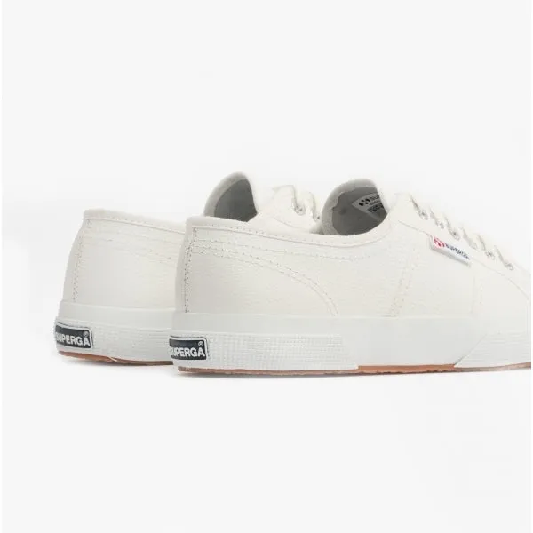 Superga 2750 TUMBLED Womens Leather Trainers White sold by Shuperb product image thumbnail 5