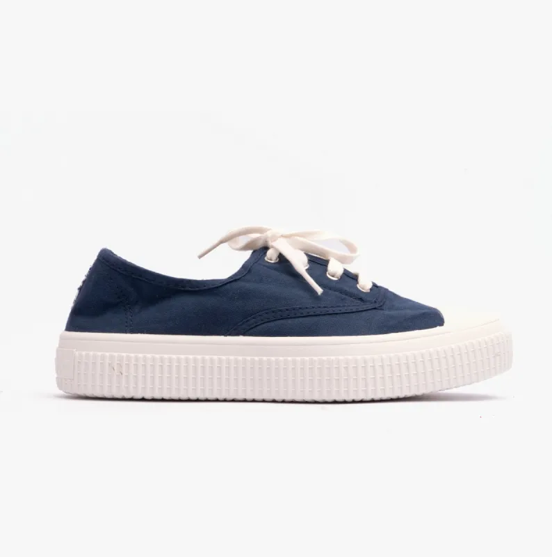Victoria 1915 RE-EDITION Womens Canvas Plimsolls Marino sold by Shuperb