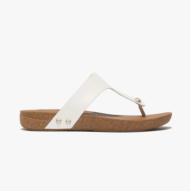 FitFlop iQUSHION LEATHER Womens Toe Post Urban White sold by Shuperb