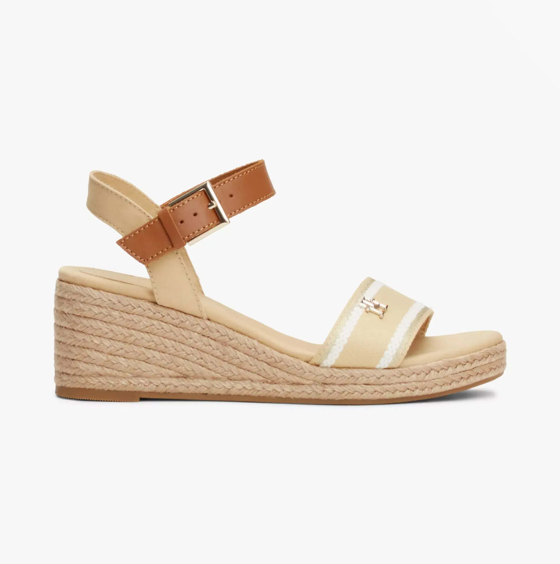 WEBBING WEDGE SANDAL Womens Espadrilles Harvest Wheat sold by Shuperb
