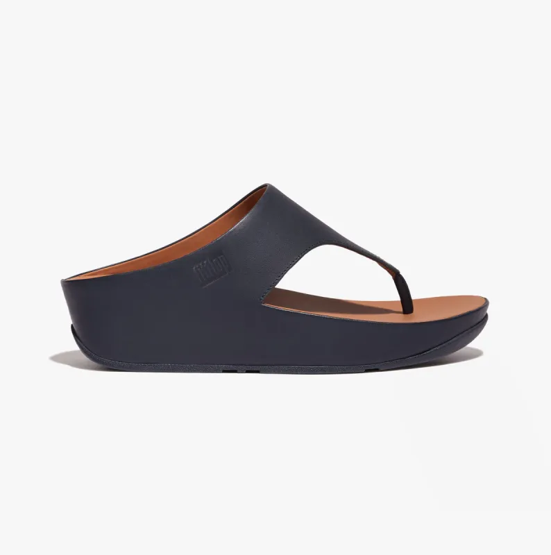 GRACIE BUCKLE TOE-POST Womens Sandals Midnight Navy sold by Shuperb