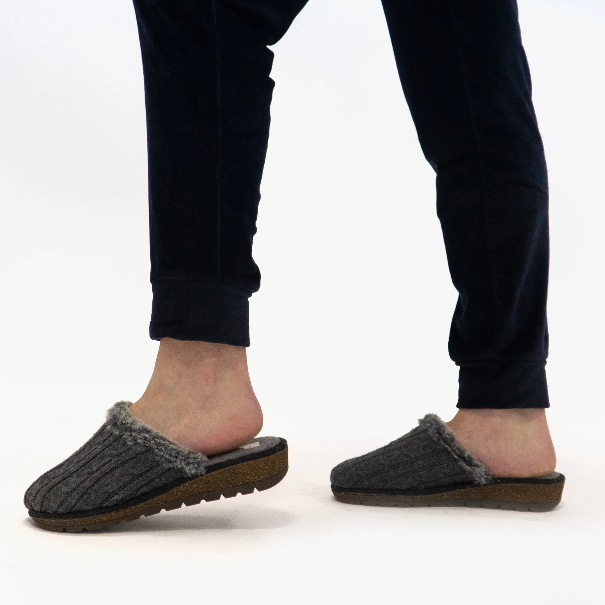 HOS Comfort MEGAN Womens Wool Mule Slippers Grey sold by Shuperb product image thumbnail 2