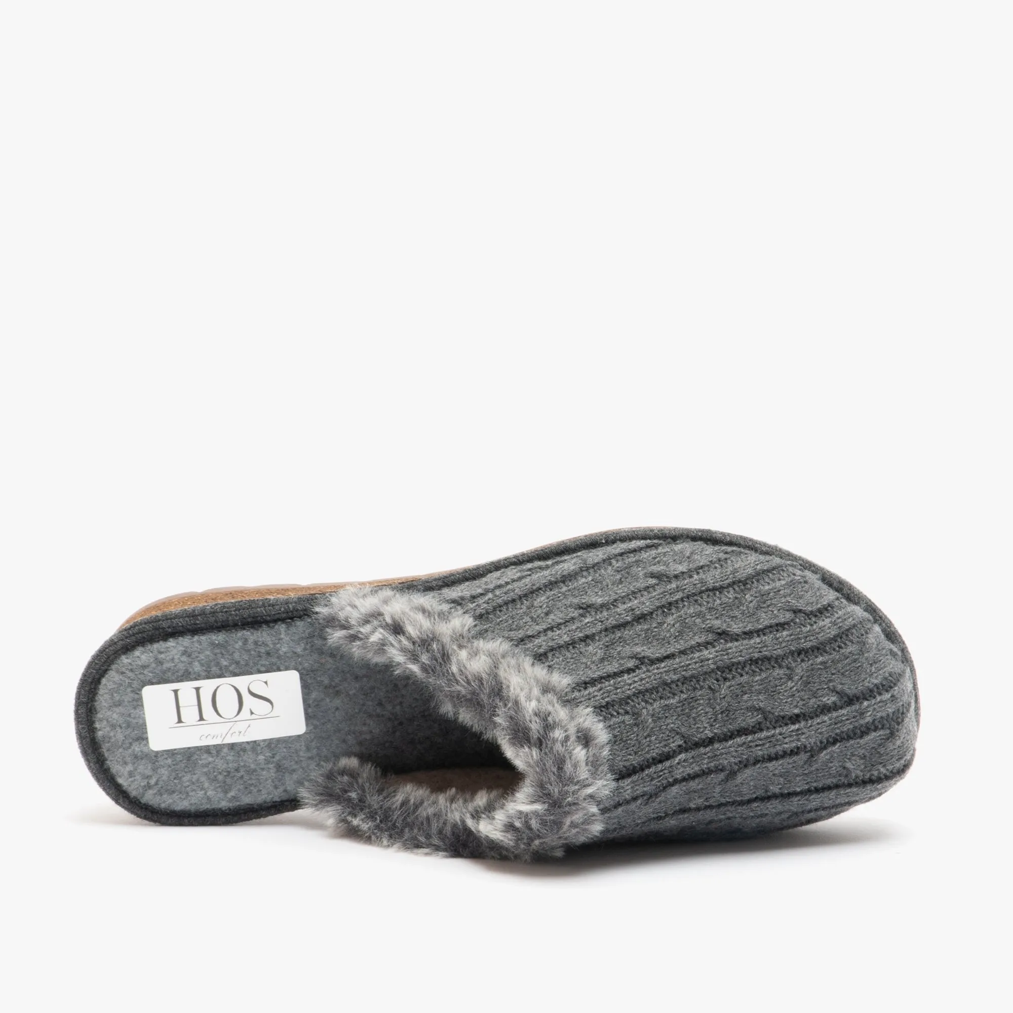 HOS Comfort MEGAN Womens Wool Mule Slippers Grey sold by Shuperb product image thumbnail 5