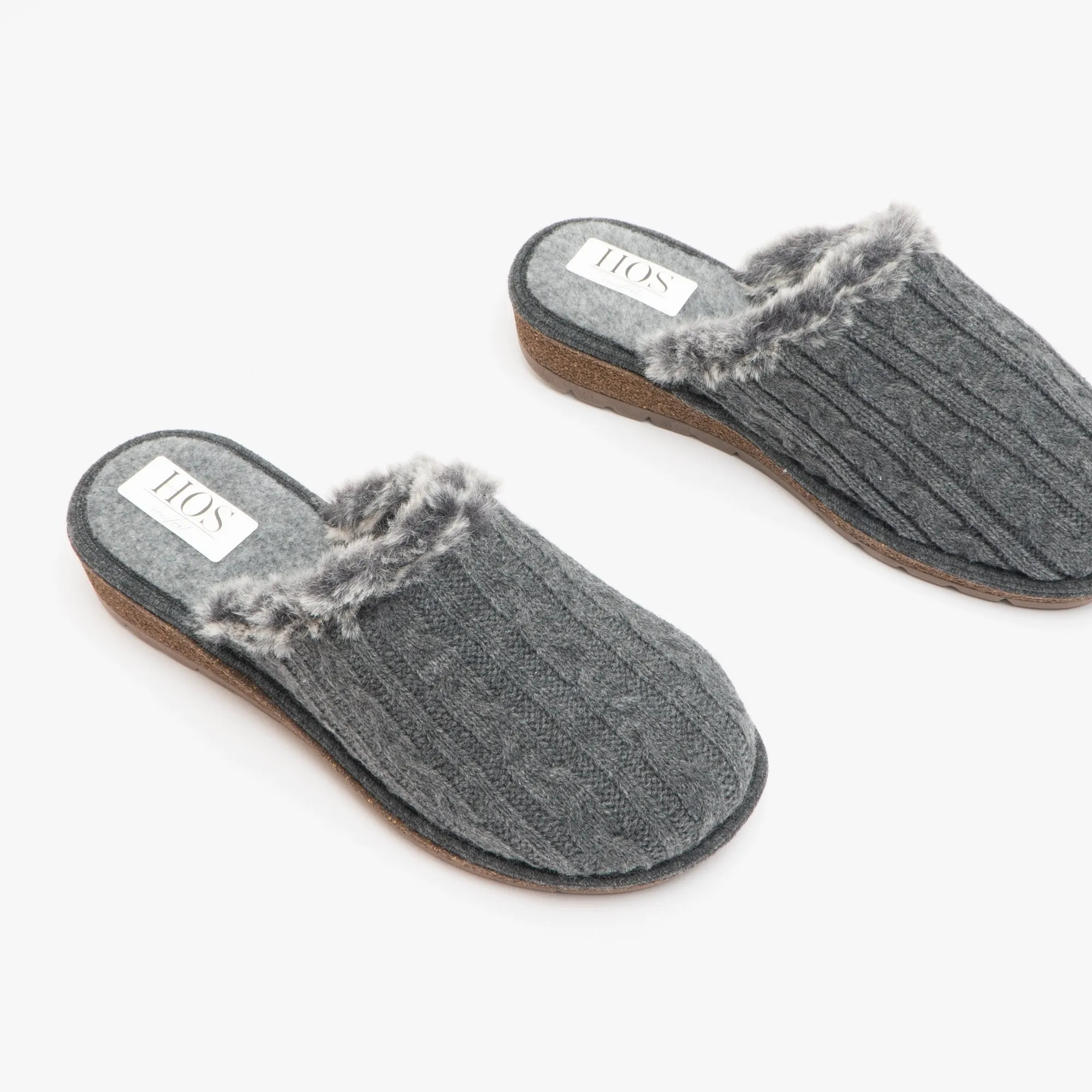 HOS Comfort MEGAN Womens Wool Mule Slippers Grey sold by Shuperb product image thumbnail 3