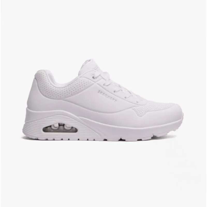 Skechers 73690/W UNO Womens Lace-Up Trainers White sold by Shuperb