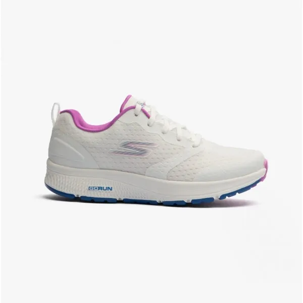 GO RUN CONSISTENT-INTENSIFY Ladies Lace-Up Trainers White/Purple sold by Shuperb