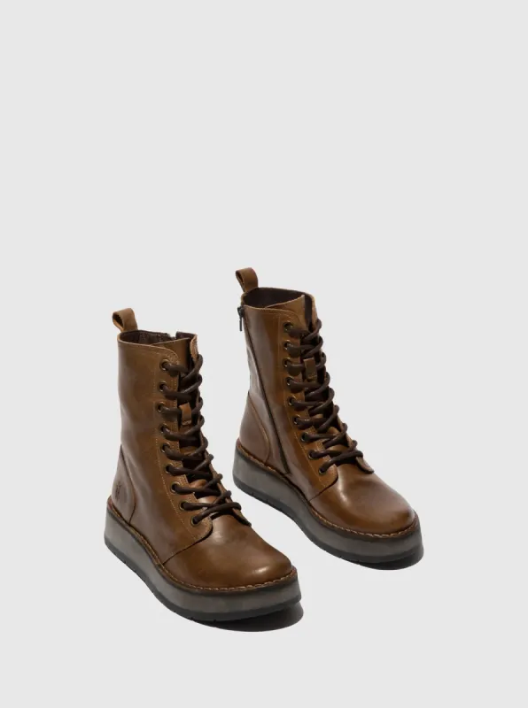 Fly London RAMI Womens Ankle Boots Camel sold by Shuperb